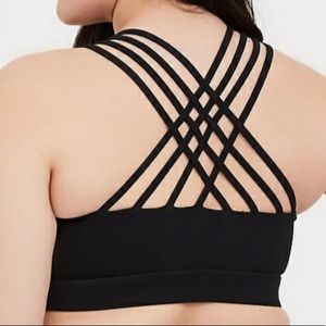 Torrid | Black Lattice Back Wicking Sports Bra